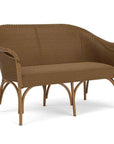All Seasons Settee With Padded Seat Wicker Outdoor Furniture - Uptown Sebastian