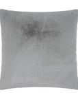 Arlo Silver Faux Fur Solid Grey Large Throw Pillow With Insert - Uptown Sebastian