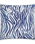 D.V. Kap Babur Blue Abstract Blue Large Throw Pillow With Insert