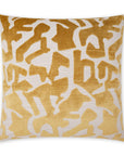 D.V. Kap Banksy Honey Abstract Gold Large Throw Pillow With Insert