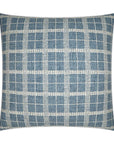Bond Horizon Plaid Check Blue Large Throw Pillow With Insert - Uptown Sebastian