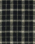 Bond Onyx Plaid Check Black Large Throw Pillow With Insert - Uptown Sebastian