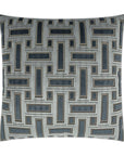 Brix Haze Transitional Geometric Blue Large Throw Pillow With Insert - Uptown Sebastian