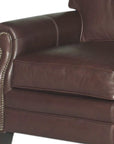 Brown Leather Sofa 3 Seater Leather Couch American Made - Uptown Sebastian