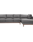 Burbank Large Leather Right Facing Sectional Sofa - Uptown Sebastian