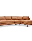 Burbank Large Leather Right Facing Sectional Sofa - Uptown Sebastian