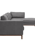 Burbank Large Leather Right Facing Sectional Sofa - Uptown Sebastian