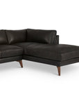 Burbank Small Leather Left Facing Sectional Sofa - Uptown Sebastian