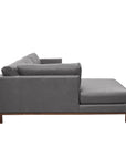 Burbank Small Leather Left Facing Sectional Sofa - Uptown Sebastian