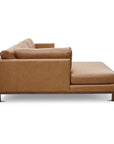 Burbank Small Leather Left Facing Sectional Sofa - Uptown Sebastian