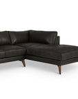 Burbank Small Leather Right Facing Sectional Sofa - Uptown Sebastian