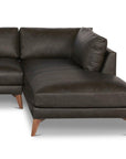 Burbank Small Leather Right Facing Sectional Sofa - Uptown Sebastian
