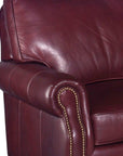 Burgundy Leather Sofa 3 Seater Leather Couch American Made - Uptown Sebastian