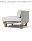 Catalina Armless Sectional Component All Weather Wicker & Teak - Uptown Sebastian