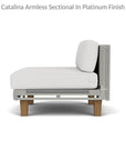 Catalina Armless Sectional Component All Weather Wicker & Teak - Uptown Sebastian