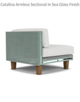 Catalina Armless Sectional Component All Weather Wicker & Teak - Uptown Sebastian