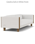 Lloyd Flanders Catalina Wicker 90" Sofa Teak Tables Made USA