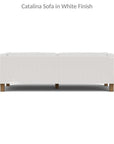 Lloyd Flanders Catalina Wicker 90" Sofa Teak Tables Made USA