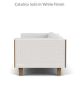 Lloyd Flanders Catalina Wicker 90" Sofa Teak Tables Made USA