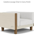 Lloyd Flanders Catalina Wicker Lounge Chair Ottoman & Teak Table