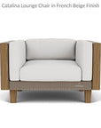Lloyd Flanders Catalina Wicker Lounge Chair Ottoman & Teak Table