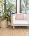 Lloyd Flanders Catalina Wicker Lounge Chairs Set Teak Accent Table