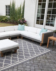 Catalina Wicker Sectional With Ottoman and End Table Patio Set - Uptown Sebastian
