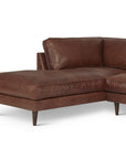 Cheviot Leather Right Arm Sectional with Chaise Made to Order - Uptown Sebastian