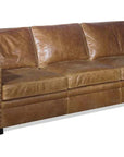 Colorado Tan Top Grain Leather Couch High Back Made In USA - Uptown Sebastian