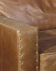 Colorado Tan Top Grain Leather Couch High Back Made In USA - Uptown Sebastian