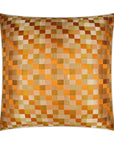 Cubit Orange Plaid Check Orange Large Throw Pillow With Insert - Uptown Sebastian