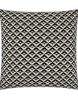 Double Diamond Modern Black Large Throw Pillow With Insert - Uptown Sebastian
