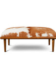 Duo Rectangular Hair on Hide Ottoman Coffee Table - Uptown Sebastian