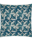 Edifice Sapphire Geometric Blue Large Throw Pillow With Insert - Uptown Sebastian