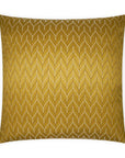 Elodie Gold Chevron Glam Yellow Gold Large Throw Pillow With Insert - Uptown Sebastian