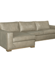 Fairview Custom Leather Sectional Sofa - LShaped Left or Right Facing Chaise - Uptown Sebastian
