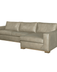 Fairview Custom Leather Sectional Sofa - LShaped Left or Right Facing Chaise - Uptown Sebastian