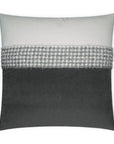 Fuzzy Stone Band Grey White Large Throw Pillow With Insert - Uptown Sebastian