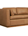 Goldenrod Nubuck Leather Sectional With Chaise Made to Order - Uptown Sebastian