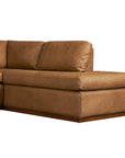 Goldenrod Nubuck Leather Sectional With Chaise Made to Order - Uptown Sebastian