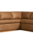 Goldenrod Nubuck Leather Sectional With Chaise Made to Order - Uptown Sebastian
