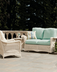 Lloyd Flanders Grand Traverse 3Pc Set Gliding Loveseat Chair & Table
