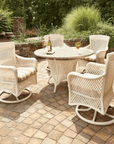 Lloyd Flanders Grand Traverse 48" Round Umbrella Dining Table
