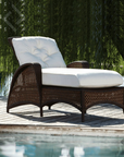 Lloyd Flanders Grand Traverse Patio Chaise Lounge Sunbrella Cushions