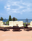 Lloyd Flanders Grand Traverse Patio Deep Sofa Sunbrella Cushions