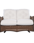 Grand Traverse Patio Glider Loveseat With Sunbrella Cushions - Uptown Sebastian
