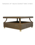 Hamptons 37" Square Outdoor Cocktail Table With Glass Top Lloyd Flanders - Uptown Sebastian