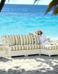 Hamptons Left Arm Chaise Unit All-Weather Outdoor Furniture Lloyd Flanders - Uptown Sebastian