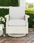 Hamptons Outdoor Furniture Wicker Swivel Rocker Lounge Chair - Uptown Sebastian