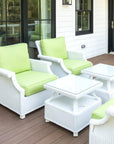 Hamptons Outdoor Furniture Wicker Swivel Rocker Lounge Chair - Uptown Sebastian